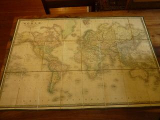 Vintage Map Of The World James Wyld 1835 Edition