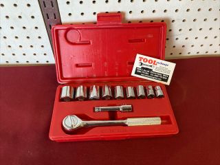 Vintage Challenger By Proto 3/8 " Drive 11 Piece Sae Socket Set 12pt Made In Usa