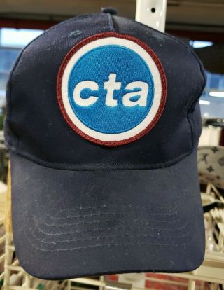 Vintage Chicago Transit Authority Cta Subway Bus Hat Cap,  Large Patch