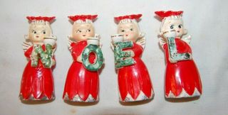 Vintage Set Of 4 Noel Christmas Angel Figurines W/ Box