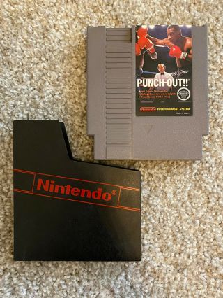 Vintage Nintendo Nes Mike Tyson’s Punch - Out Game Cartridge And Sleeve 1987