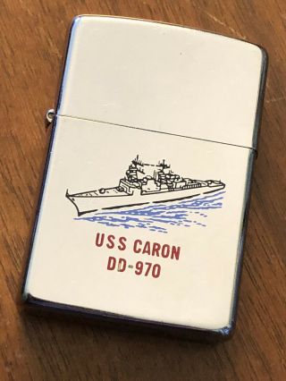 Vintage Military Zippo 1989 (?) Uss Caron Dd - 970 Lighter