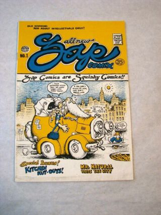 Collectors " Zap Comix " Vintage By Apex Novelties 1 Edition By Robert Crumb