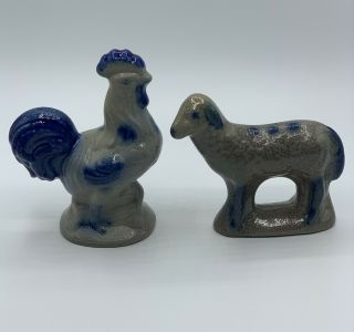 Vintage Beaumont Brothers Salt Glazed Lamb And Rooster