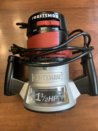 Vintage Sears Craftsman 1 1/2 Hp Router W/ Table Model No.  315.  175040 Usa Made