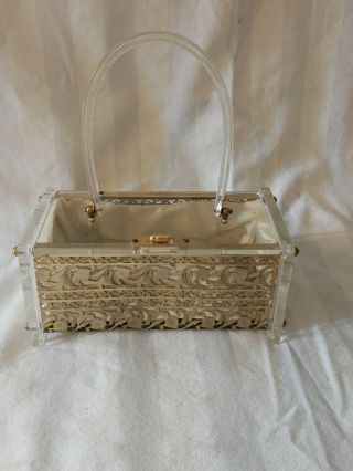 Vintage Toro Lucite And Metal Handbag Purse Fair To Good See Pictures