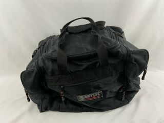 Vintage Eddie Bauer Ebtek Large Black Travel Strap Travel Duffle Luggage Bag