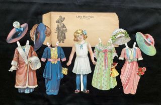 Antique Little Miss Prim Paper Doll,  Early 1900’s,  Very Good