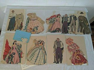 Vtg Gone With The Wind Paper Dolls Some Doubles