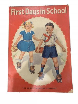 Vintage 1942 First Days In School Paper Doll