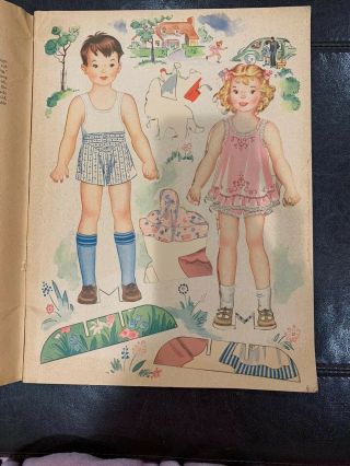 Vintage 1942 First Days in School paper doll 2
