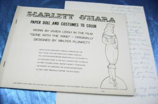 Vtg Paper Dolls Original1977 Scarlett Gone With The Wind Art Ralph Hodgdon Rare