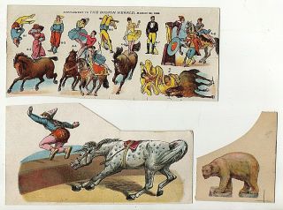 54266.  Chromo Circus Cutouts Supplement To The Boston Herald March 29,  1896 Ma