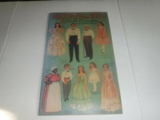 Vintage 1990 Gone With The Wind Paper Dolls Book
