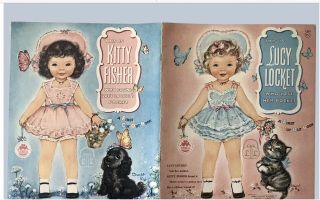 Vintage Uncut Lucy Locket / Kitty Fisher Paper Doll