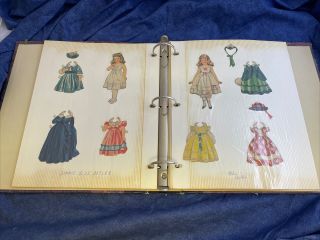 Vintage Gone With The Wind Paper Dolls In Binder Well Preserved A131