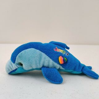 Lisa Frank Blue Dolphin Jumper Plush Toy Stuffed Animal