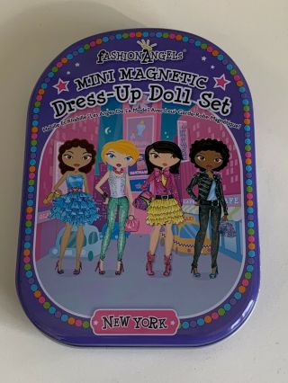 Fashion Angels Mini Magnetic Dress - Up Doll Set York 8 Girls In 4 Nyc Places