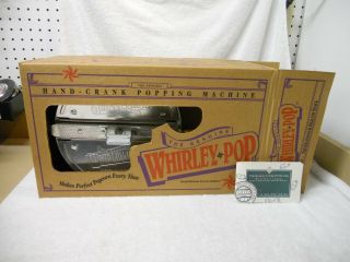 Vintage 1995 Whirley Pop Popcorn Popper With Box Wabash Valley Farms