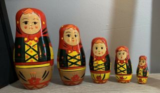 5 Piece Nesting Dolls Wood Made In China