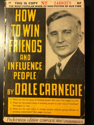 How To Win Friends And Influence People By Dale Carnegie,  Pocketbook Edition