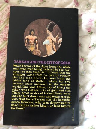 Tarzan and the City of Gold by Burroughs,  Edgar Rice Paperback 1975 3