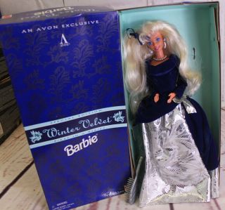 Mattel Avon Exclusive 15571 Special Edition Barbie Winter Velvet 1st In Series