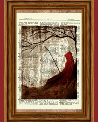 Edgar Allan Poe Dictionary Art Print Picture Book Page Masque Of The Red Death
