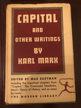 Capital By Karl Marx Modern Library 1932 Hc Dj