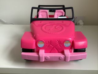 2012 Mattel Barbie Hot Pink White Plastic Jeep Car Vehicle Beach Cruiser 3