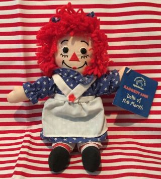 Raggedy Ann July Doll Of The Month With Tag By Applause