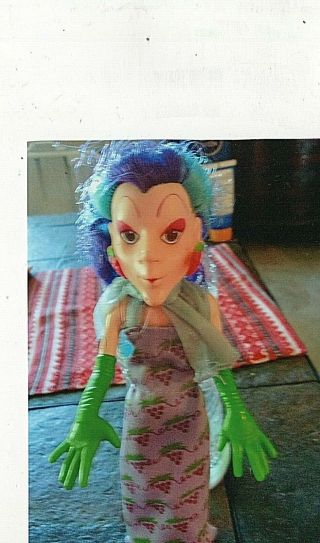 Strawberry Shortcake Doll Of Sour Grapes With Her Scarf And Outfit On.
