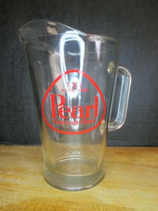 Vintage Pearl Beer Beer Glass Pitcher San Antonio Texas High At Stout 9 "