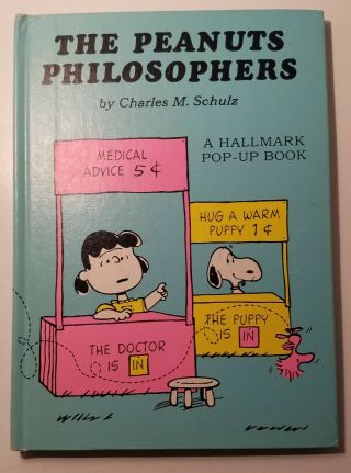 The Peanuts Philosophers Charles M.  Schultz Hallmark Pop Up Book 1972 Like