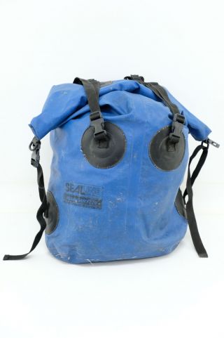 Seal Line Vintage Boundary 70 L Dry Day Pack Blue/black Roll And Buckle Closure