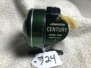 Vintage Johnson Century 100b Pearl Handle And Push Button Great Shape