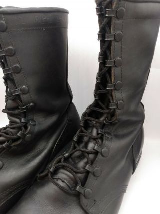 Vintage Ro Search 1972 Black Leather Vietnam War Military Combat Boots 11 R