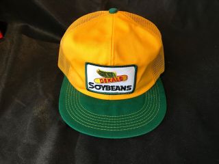 Vintage Dekalb Soybeans Snapback Mesh Trucker Hat / K - Products Farm Cap