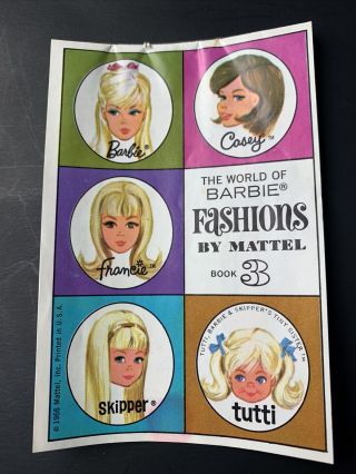 The World Of Barbie Fashions By Mattel Book 3 Booklet Vtg 1966