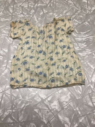 Vintage Baby Doll Dress Ideal Vogue Bisque Effanbee French German Small Blue