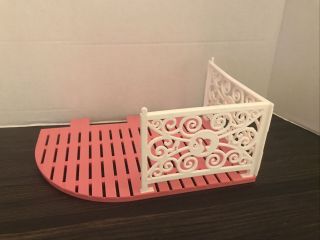 Barbie Dream House 3 Story 2013 Patio Balcony With White Railing Part Only