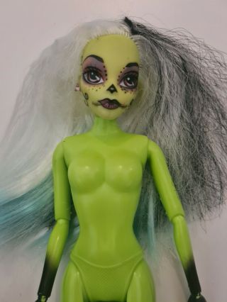 Unusual Green Day Of The Dead Doll By Kenya 