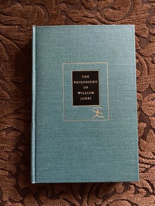 The Philosophy Of William James By William James Modern Library Hc Circa 1940
