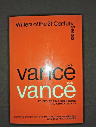 Writers Of The 21st Century Jack Vance Taplinger 1980 Underwood Miller 1st Ed