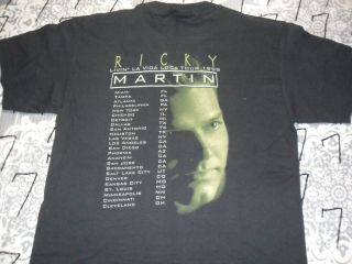 Medium - Ricky Martin Vintage Tour 1999 Vida Loca T - Shirt 3