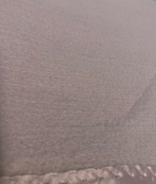 Vintage Chatham Wool? Pale Pink Satin Wide Trim Blanket 92x92” 3