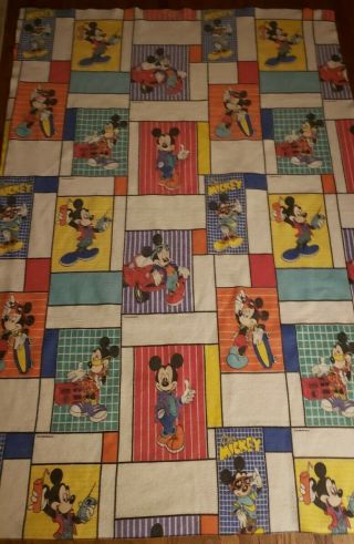 Vintage 1980s Disney Cool Mickey Twin Blanket By Chatham Mickey Mouse 80s