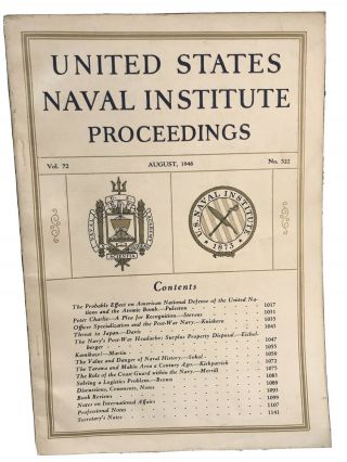 United States Naval Institute Proceedings Vol.  72 No.  522 August 1946