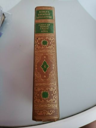 Worlds Greatest Literature Vol.  4 The Count Of Monte Cristo | 1936 Ed.  Rare Hc