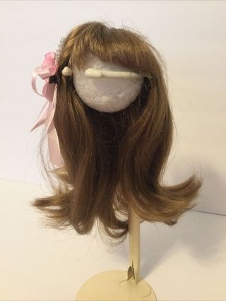 Brunette / Dark Blond DOLL WIG LONG HAIR Size 8” (W4) No Doll 3